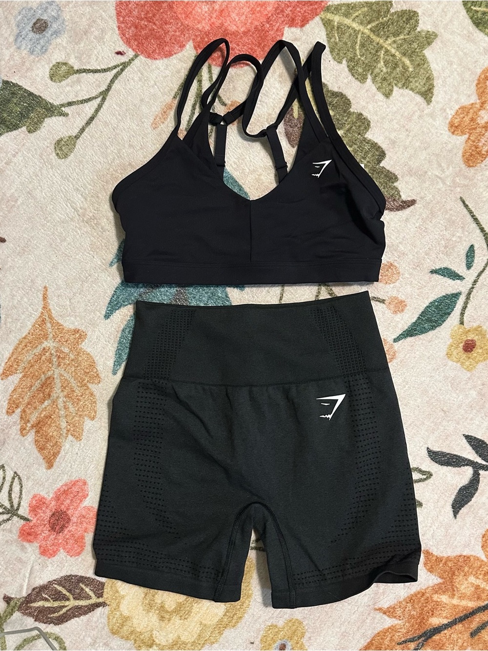 Gymshark Shorts + Sports Bra + Mini Holdall Bag